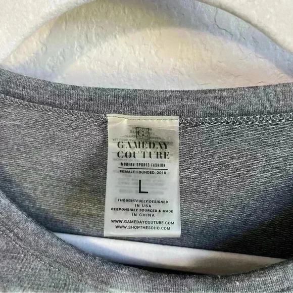 Gameday Couture Heathered Charcoal Oklahoma Sooners Long Sleeve T-Shirt Size L - Picture 7 of 7